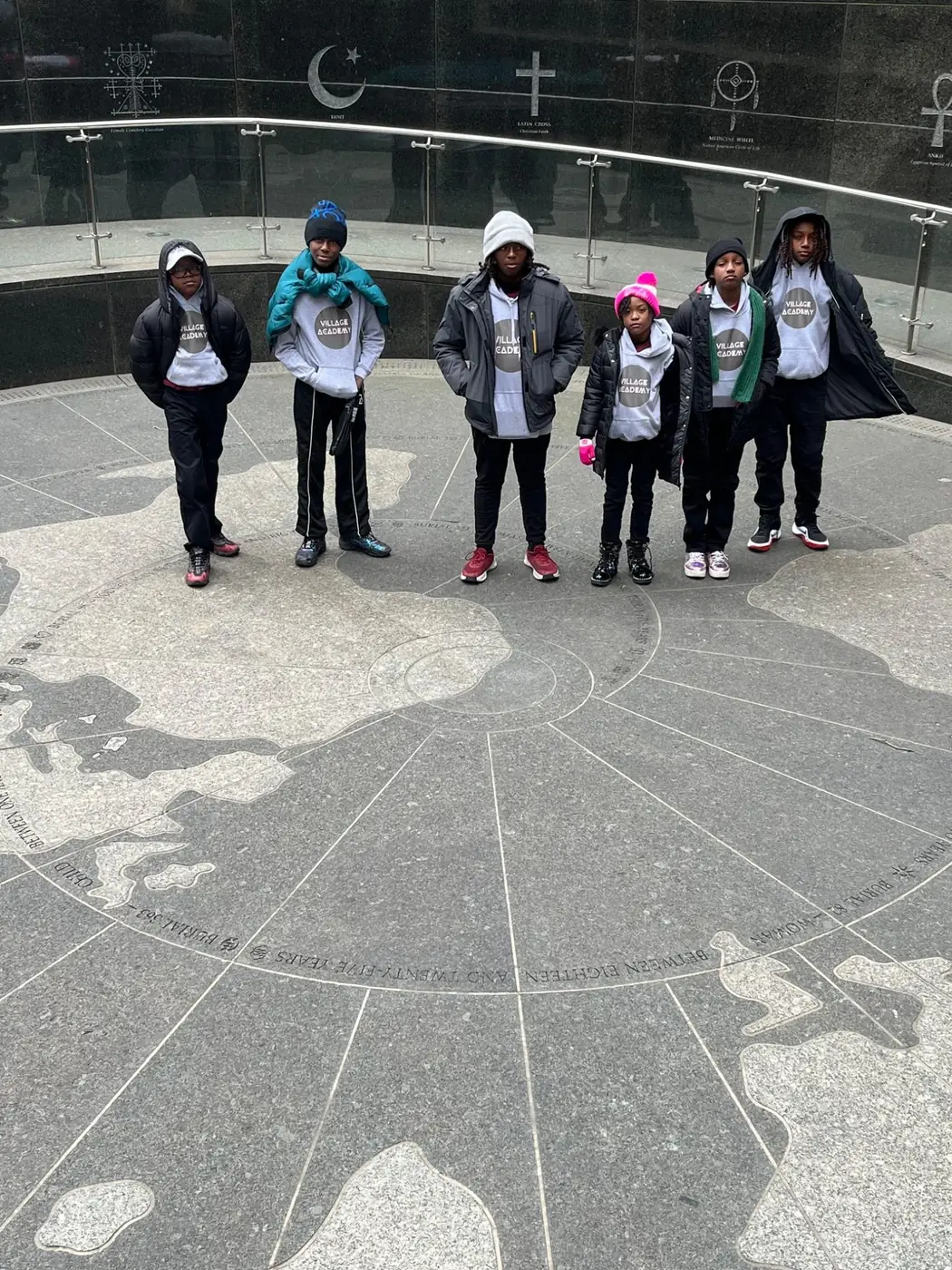 Village Academy students at the African Burial Ground National Monument