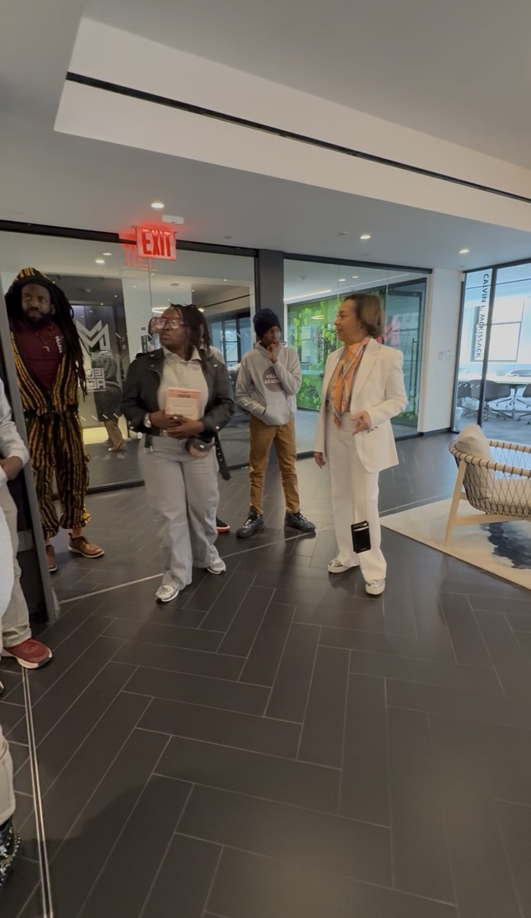 Village Academy students touring the McKissack & McKissack office