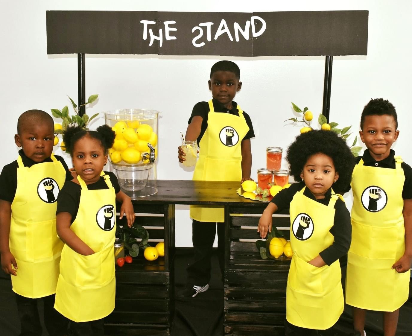 Village Academy students operating The Stand lemonade stand