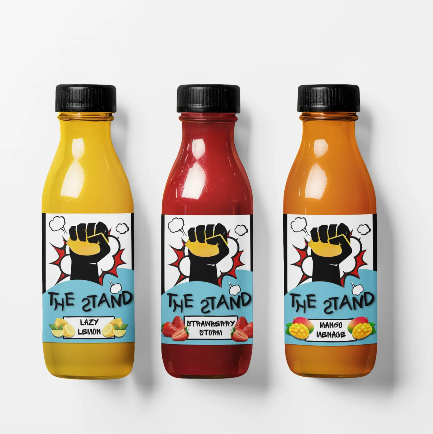 Three bottled drink concepts for The Stand
